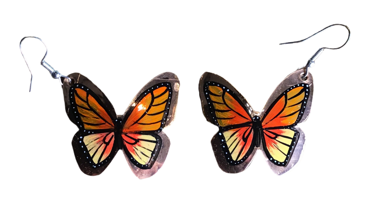 Copper Butterfly Earrings
