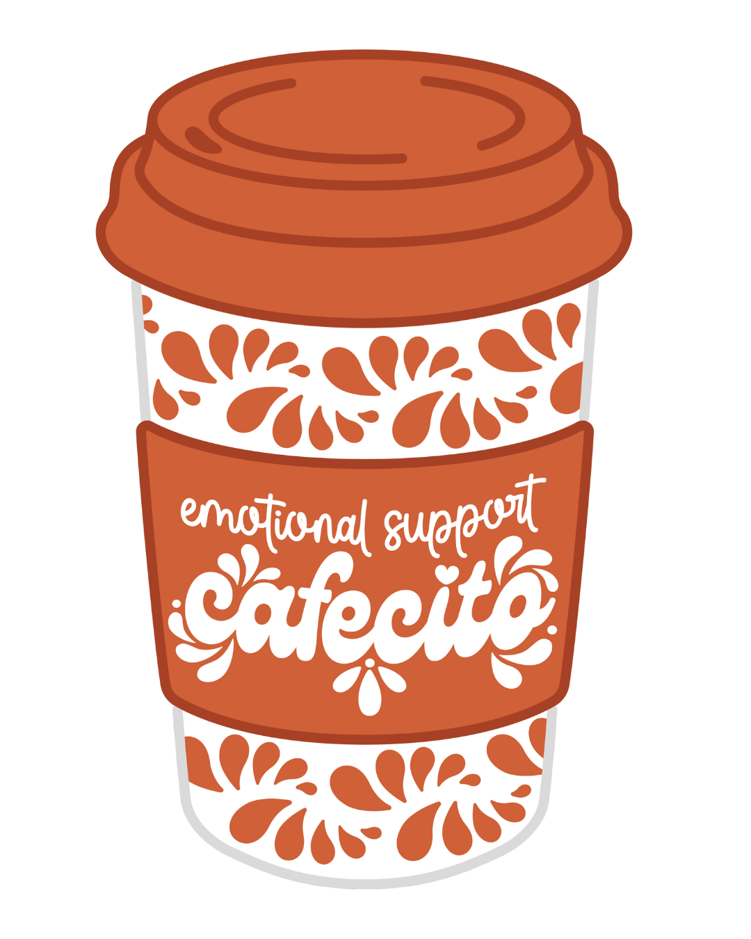 PS Emotional Support Cafecito – Vinyl Sticker