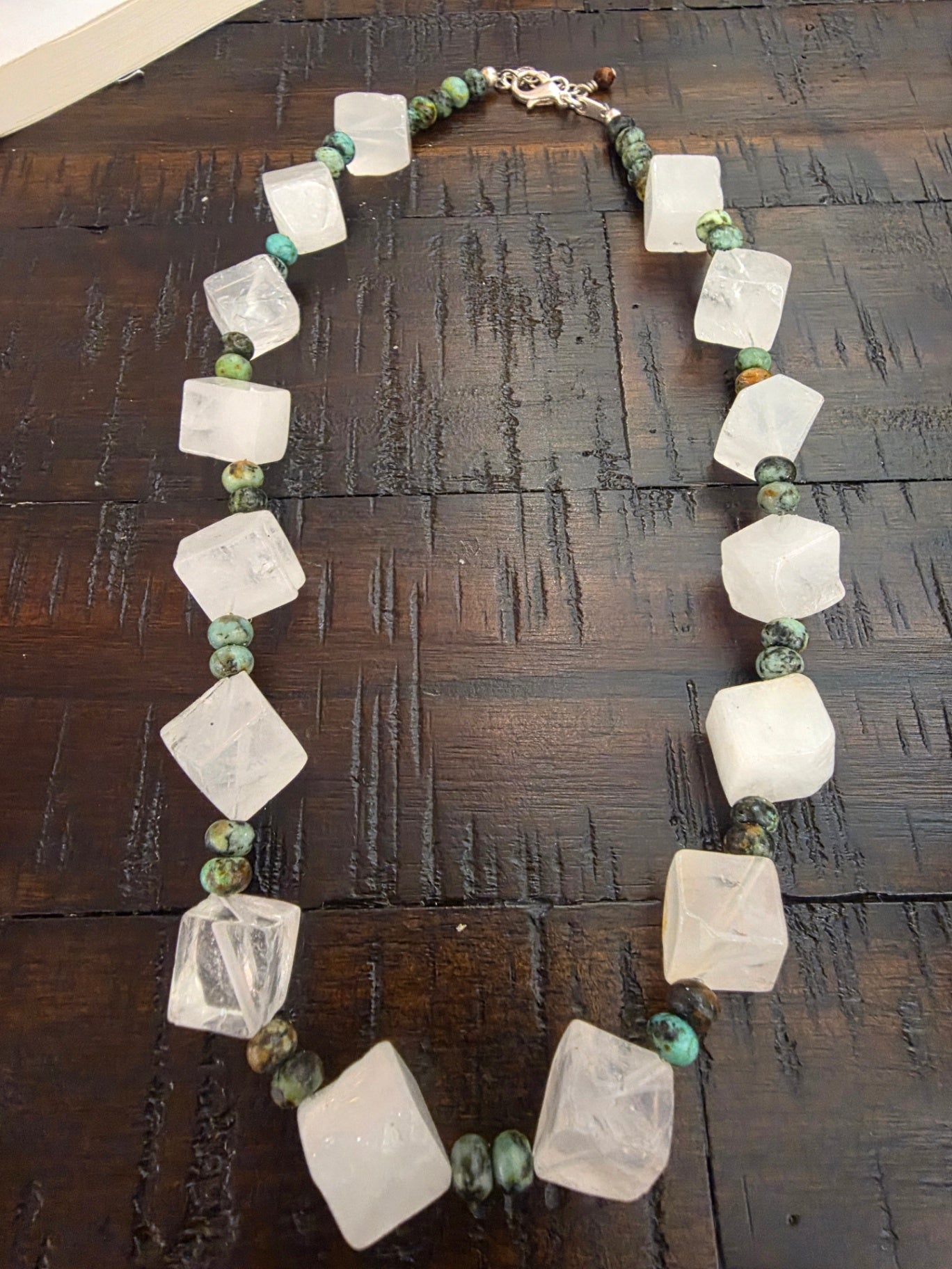 AQ crystal quartz turquoise necklace