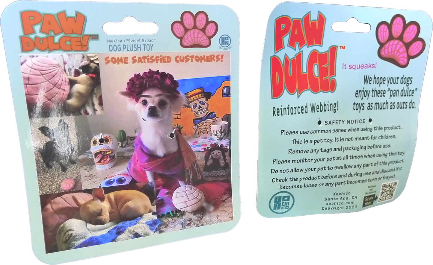 "Paw Dulce" Squeaky Dog Toys: Payaso
