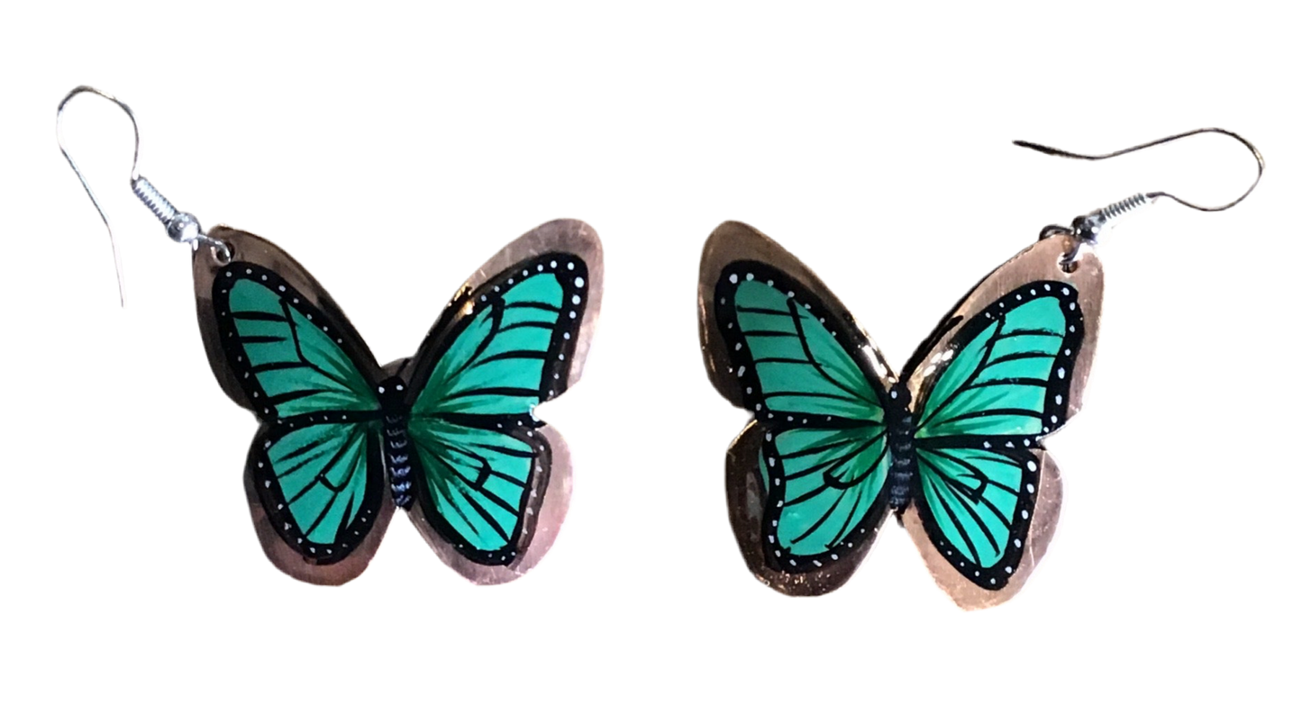 Copper Butterfly Earrings