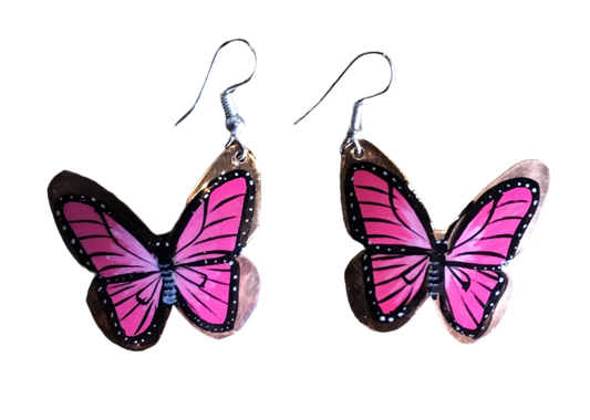 Copper Butterfly Earrings