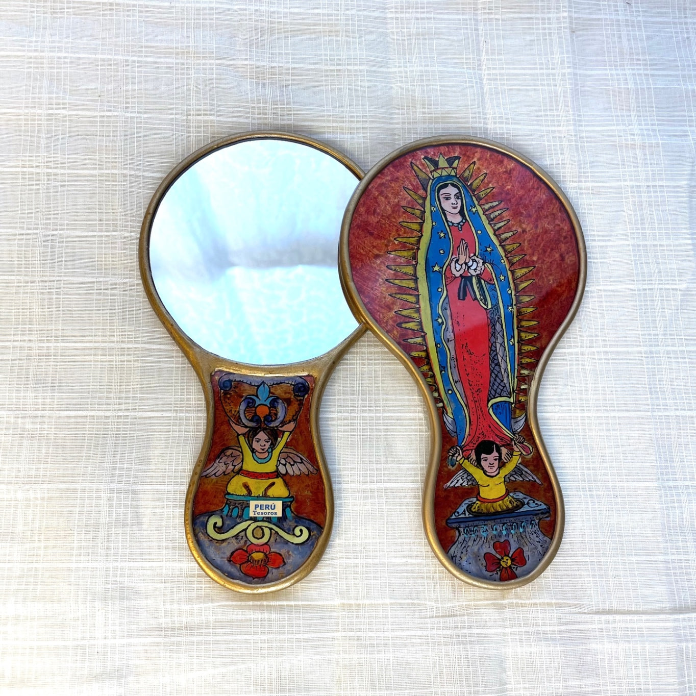 VER - La Virgen - Hand Held Mirror