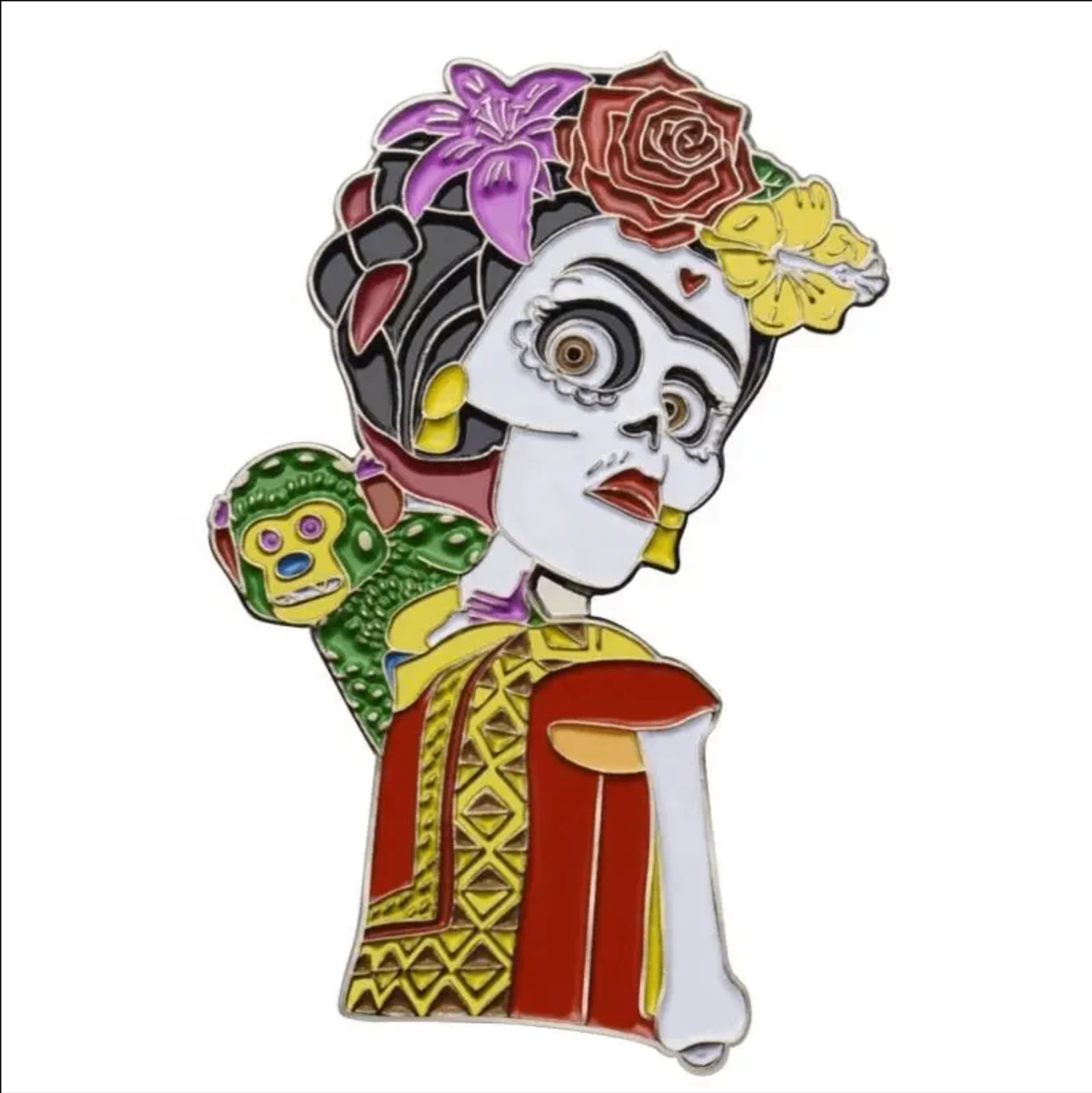 PW- Frida con Changuito Pin - Glow In The Dark