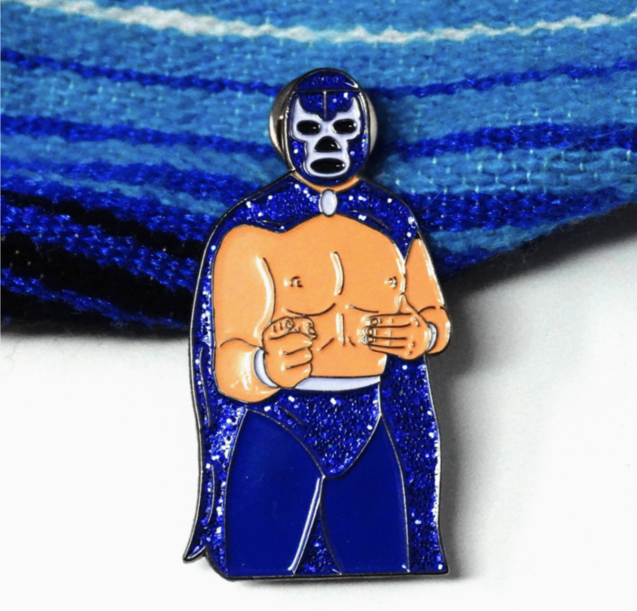 PW- Blue Demon Luchador Pin
