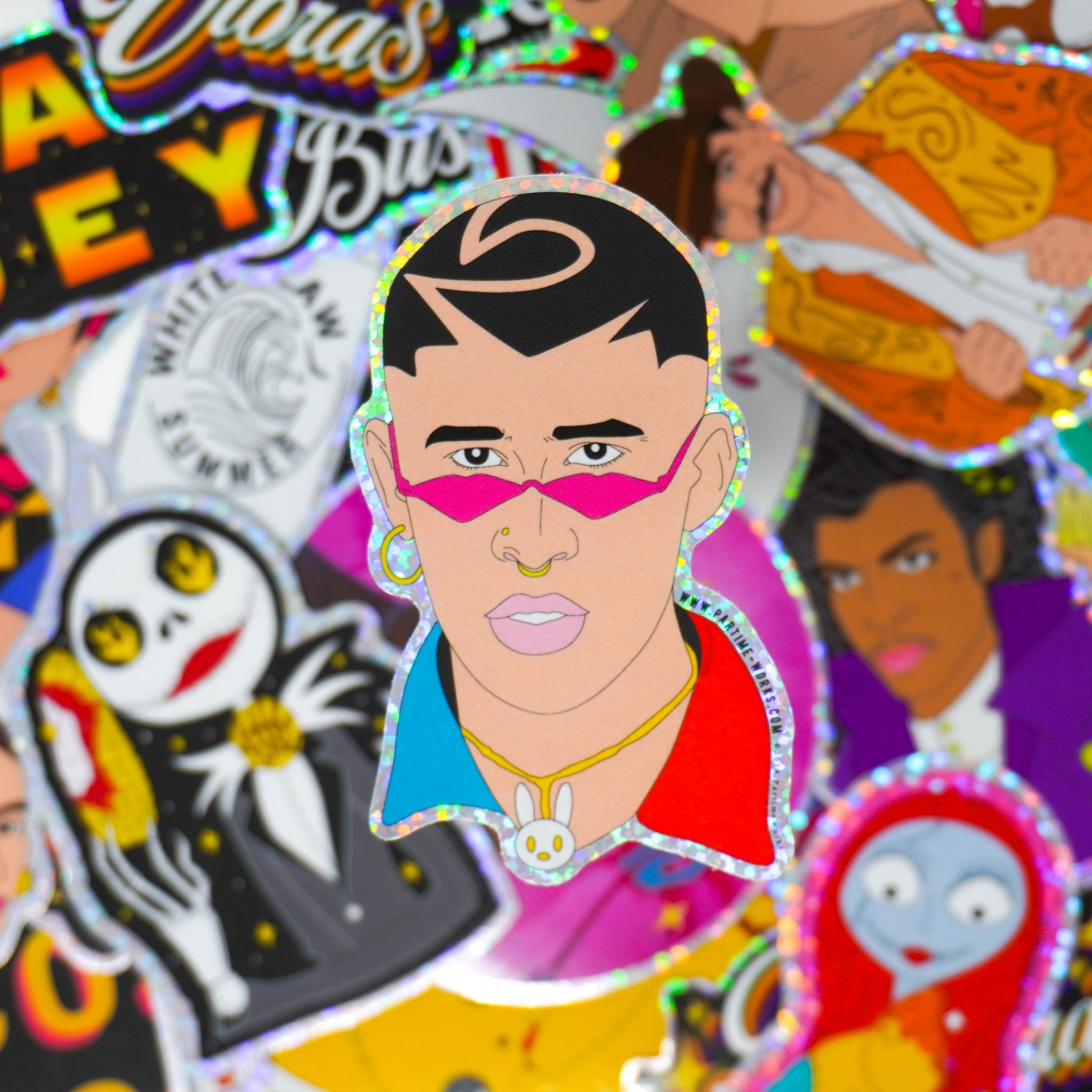 PW- Conejo Malo Love 3" Sticker