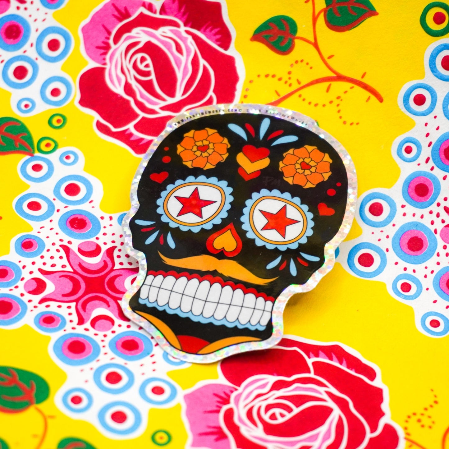 PW- Calavera de Amor (Sugar Skull) 3" Sticker