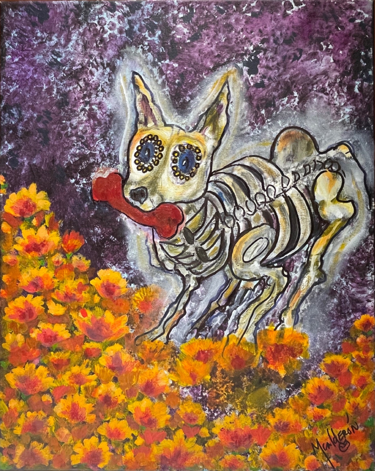 MC- Man’s Best Friend Original Art Canvas