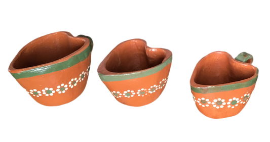 Set of 3 Heart Shaped Mugs
