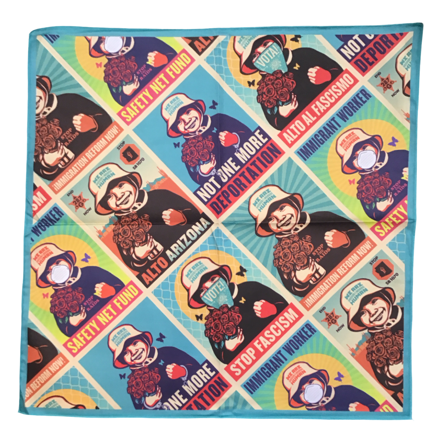 Ernesto Yerena "We Are Human" Poster Evolution Bandana