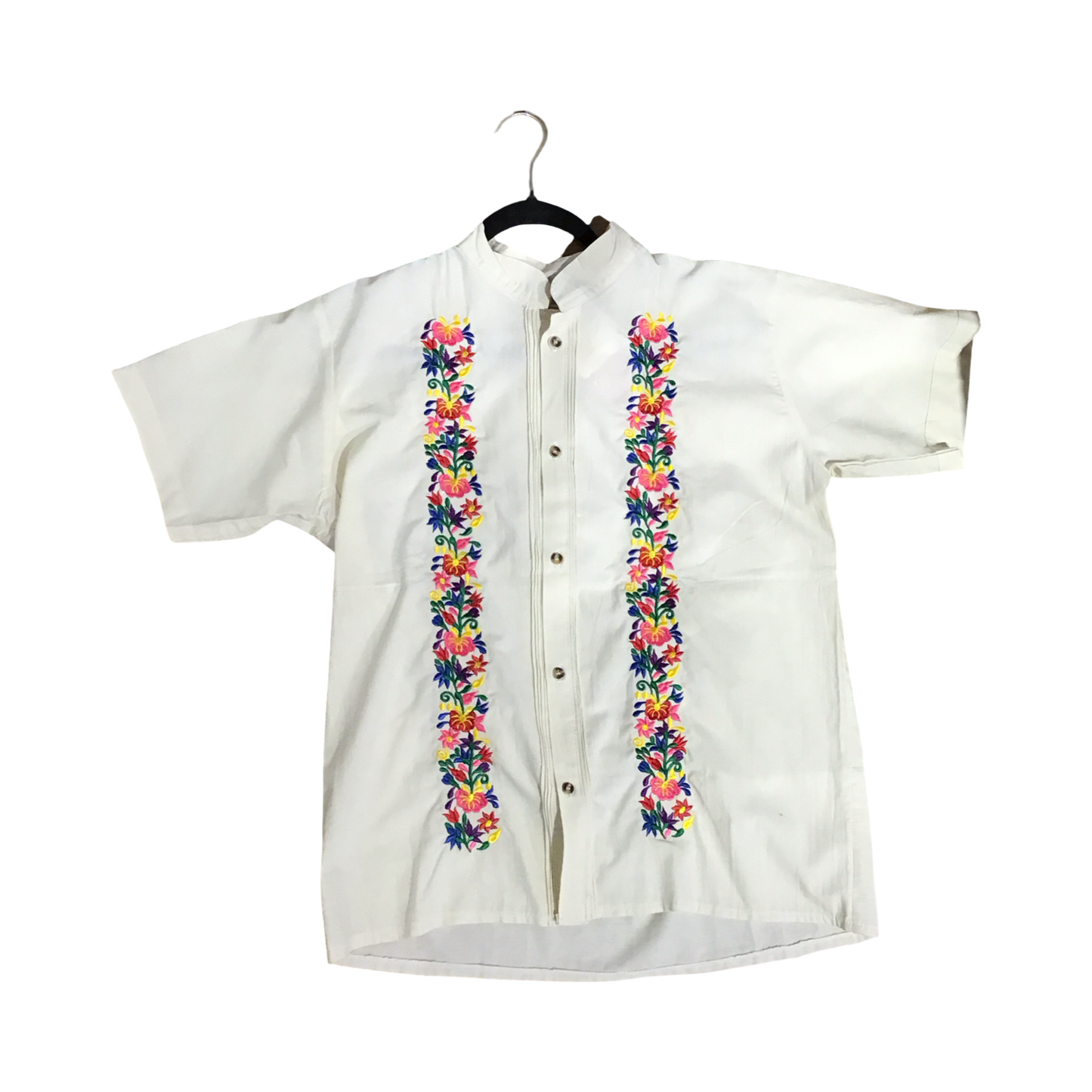 Adult Floral Guayabera Ivory