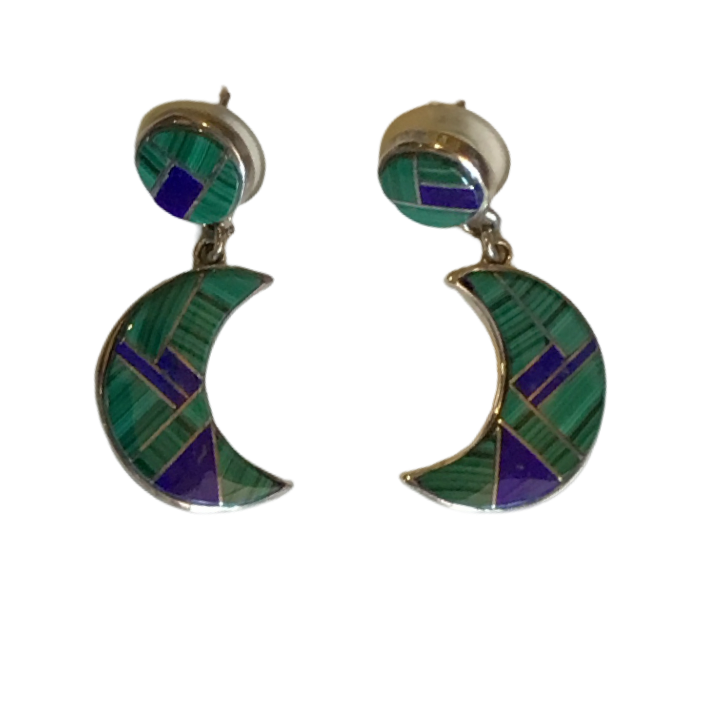 Malachite & Lapis Lazuli Sterling Silver Earrings EP