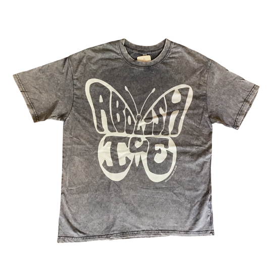 Grey Stonewash Abolish Ice Shirt