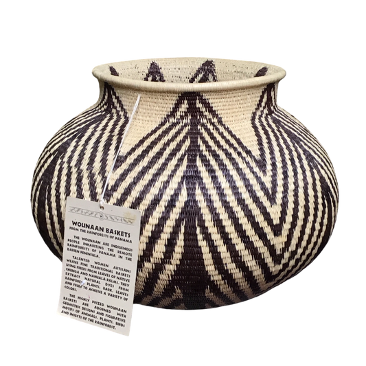 Wounaan Lrg. Woven Basket Stripes