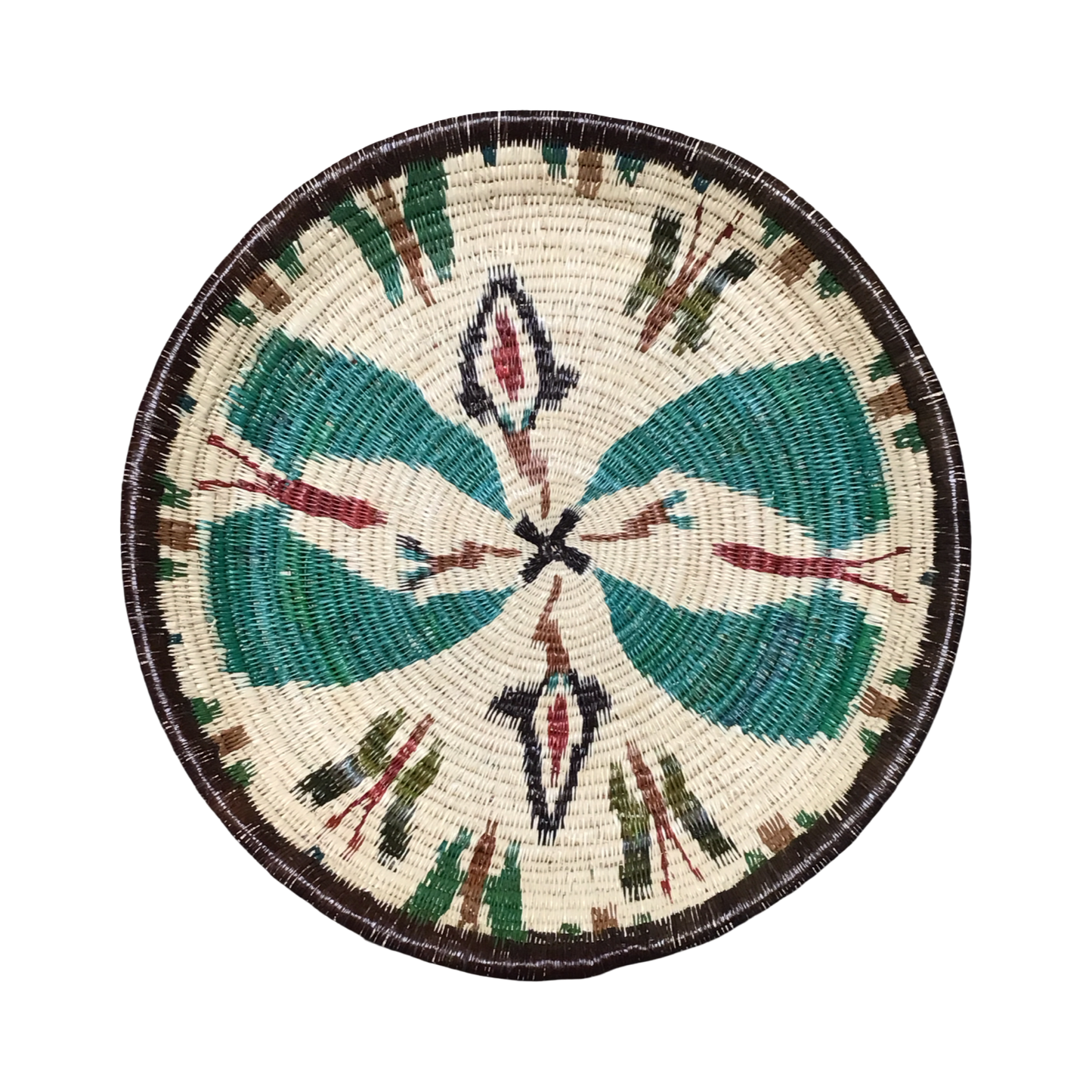 Green Butterfly Woven Plates