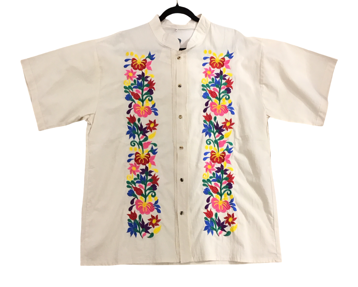 Adult Floral Guayabera Ivory