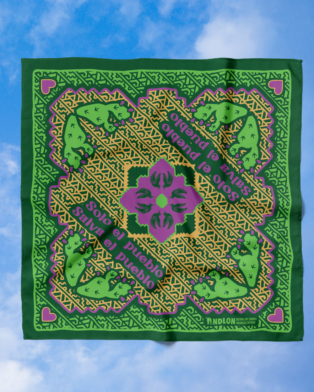 Melanie Cervantes (Xicanx) "Solo el Pueblo, Salva al Pueblo." bandana